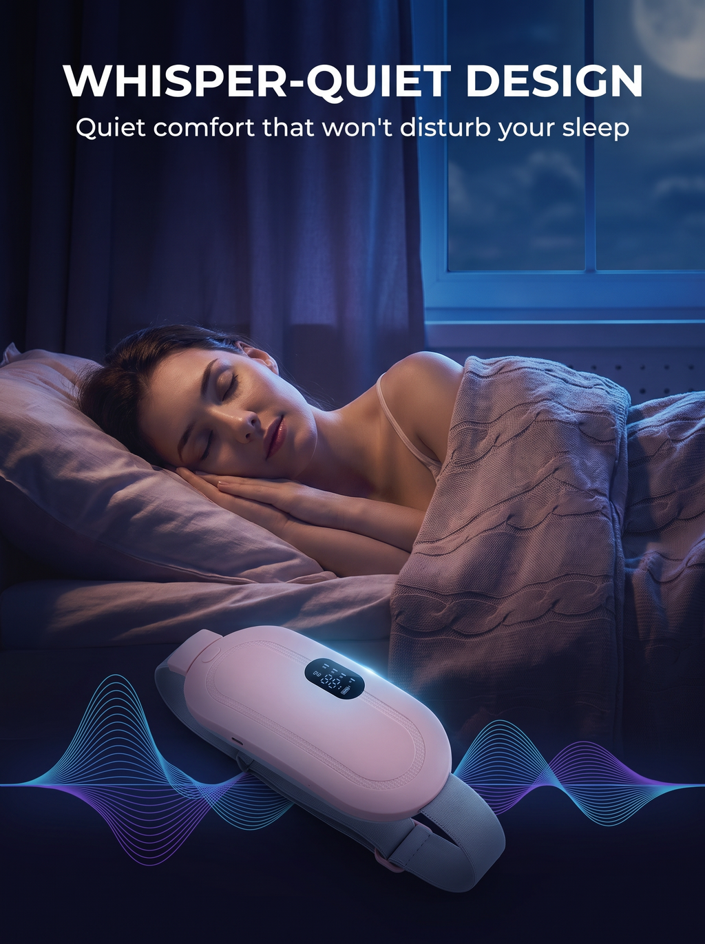 Lunenza Comfort Belt™ — Cordless Heat + Massage