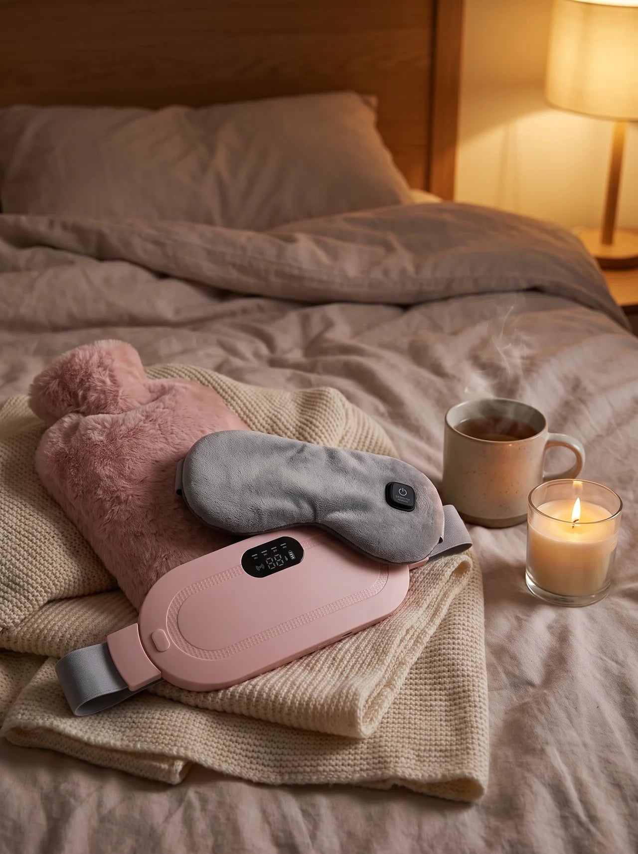 Lunenza Warmth & Calm Bundle™ — Belt + Eye Mask + Cloud Warmer